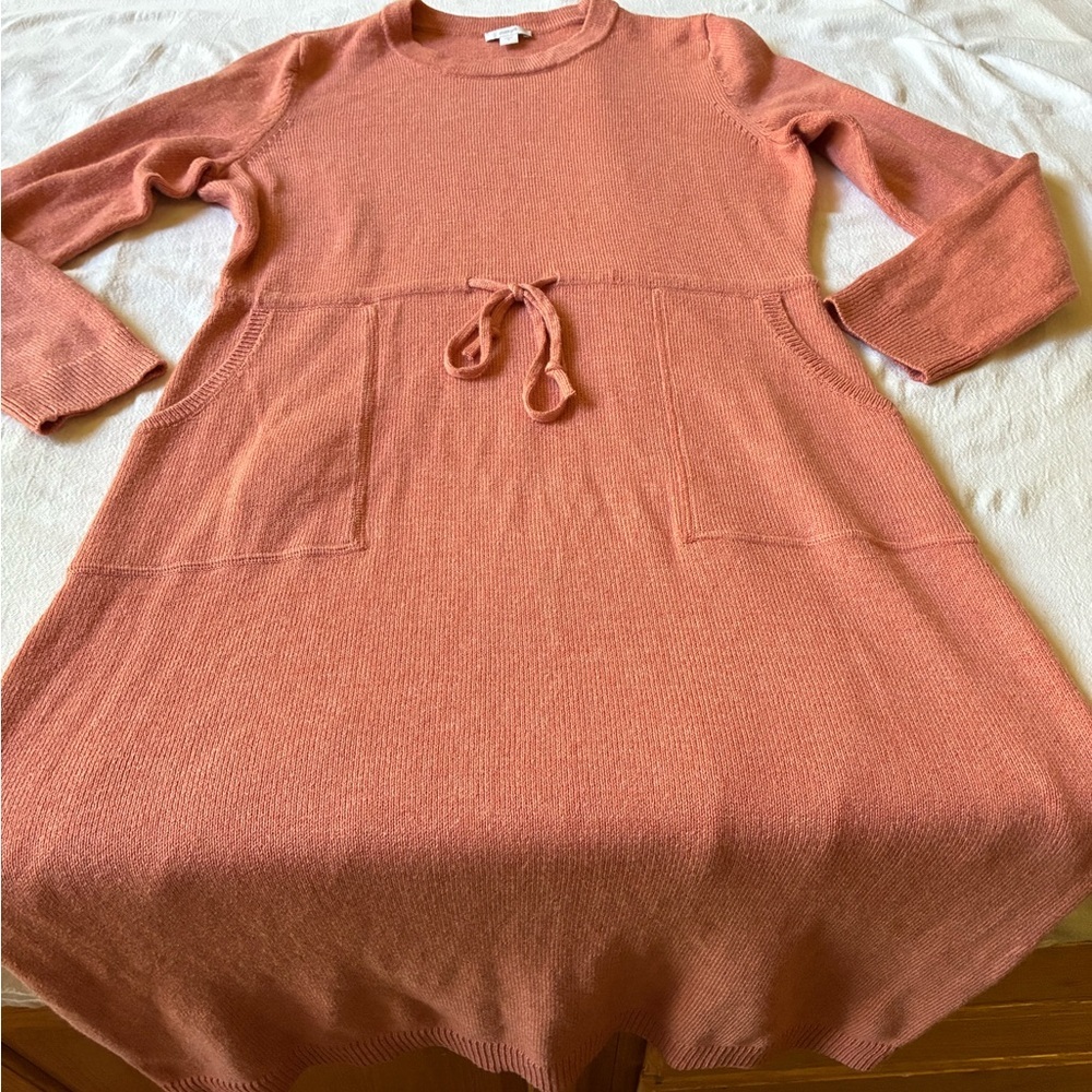Pure Jill Autumn Cinched Waist Long Sleeve Midi Sz. S Dress